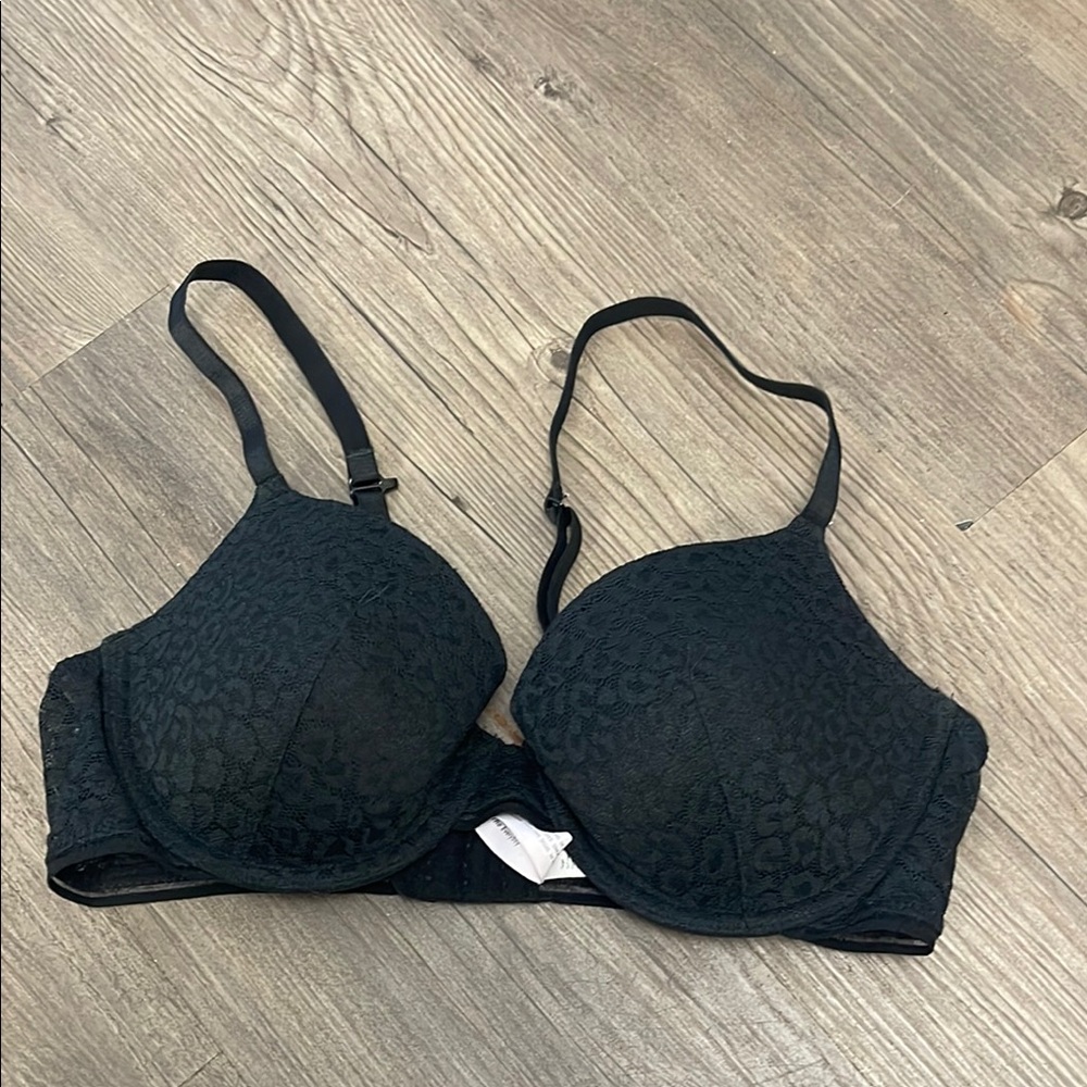 Black cheetah print Bra